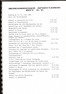 "Zeit- und Leistungsplan" der Freizeit vom 12.-13.06.1982 in Heiden.